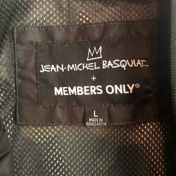 Members Only Jean Michel Basquiat Bomber Jacket • Size Large - Picture 7 of 7